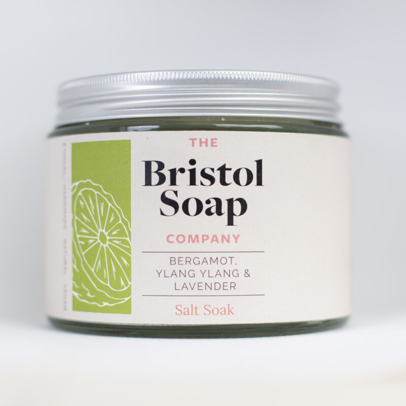 Bergamot, Ylang Ylang and Lavender Salt Soak (225g) by The Bristol Soap Company