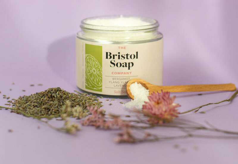 Bergamot, Ylang Ylang and Lavender Salt Soak (450g) by The Bristol Soap Company